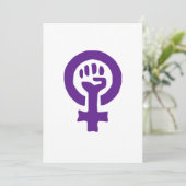 Feminisme-symbool Kaart (Staand voorkant)