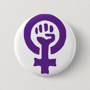 Feminisme-symbool Ronde Button 5,7 Cm