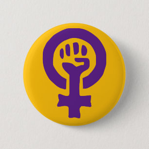 Feminisme-symbool Ronde Button 5,7 Cm