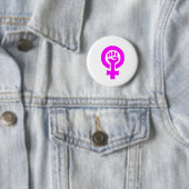 Feminisme-symbool Ronde Button 5,7 Cm (In situ)