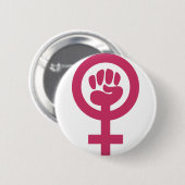 Feminisme voor de Win Ronde Button 5,7 Cm (Voorkant /achterkant)