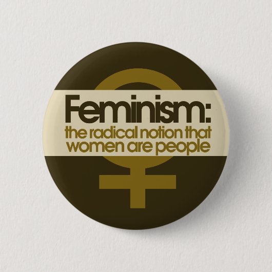 Feminisme voor vrouwen ronde button 5,7 cm (Voorkant)