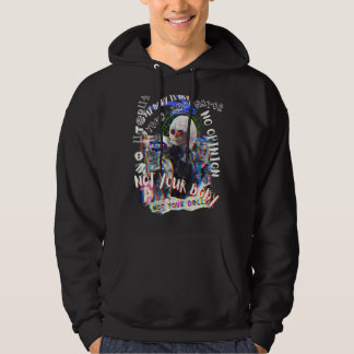 Feminist 1973 Pro Roe Glitchy Punk Rock Distress Hoodie