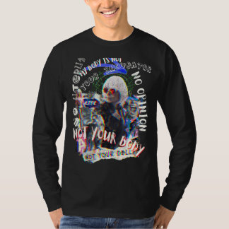 Feminist 1973 Pro Roe Glitchy Punk Rock Distress T-shirt