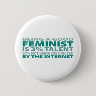 Feminist 3% Talent Ronde Button 5,7 Cm