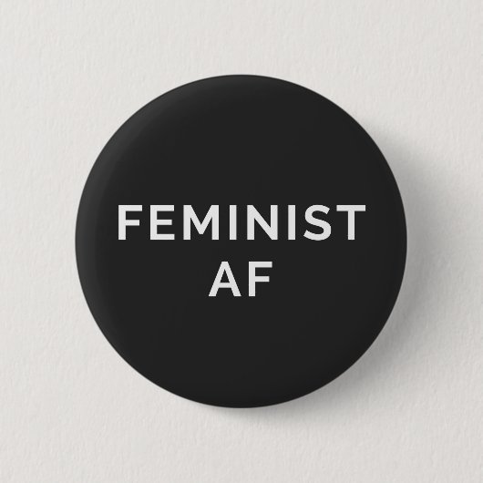 Feminist AF Quote Ronde Button 5,7 Cm (Voorkant)