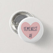 "Feminist AF" Ronde Button 3,2 Cm (Voorkant /achterkant)