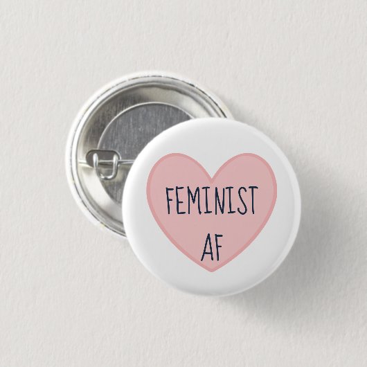 "Feminist AF" Ronde Button 3,2 Cm (Voorkant /achterkant)