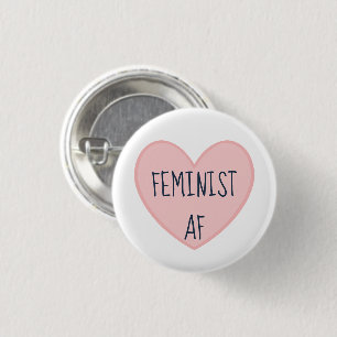 "Feminist AF" Ronde Button 3,2 Cm