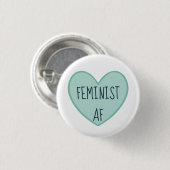 "Feminist AF" Ronde Button 3,2 Cm (Voorkant /achterkant)