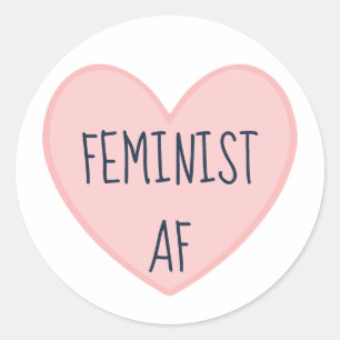 "Feminist AF" Ronde Sticker