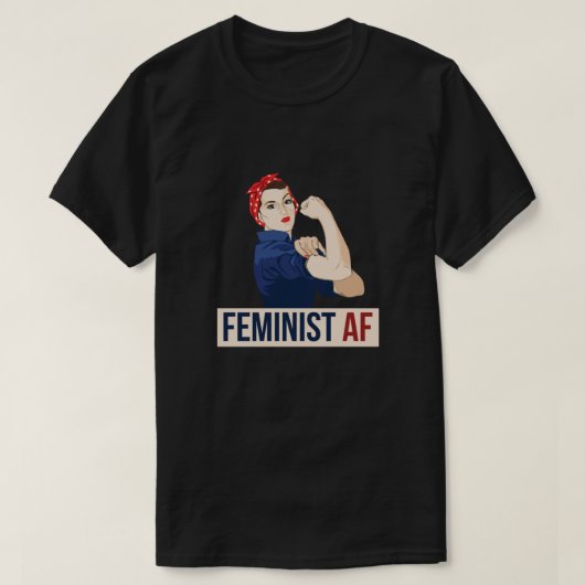 Feminist AF rosie riveter Essential T-shirt (Design voorkant)
