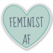 "Feminist AF" Sticker (Voorkant)