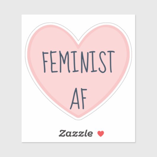 "Feminist AF" Sticker (Vel)
