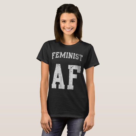 Feminist AF T-shirt (Voorkant volledig)