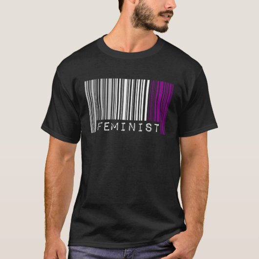 Feminist Asexual Pride Flag Barcode Pro Choice Fem T-shirt (Voorkant)