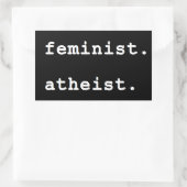Feminist Atheïst bumper sticker (Tas)