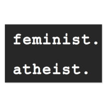 Feminist Atheïst bumper sticker