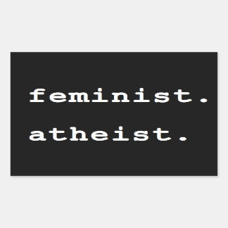 Feminist Atheïst bumper sticker