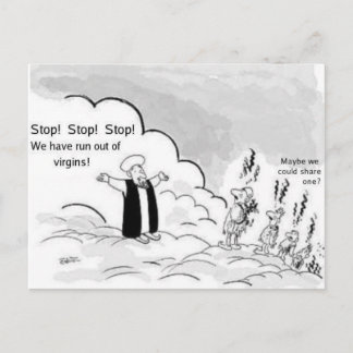 Feminist Cartoon Postcard Briefkaart