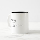 FEMINIST-definitie Tweekleurige Koffiemok (Voorkant links)