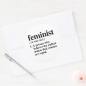 Feminist Definition Ronde Sticker (Envelop)