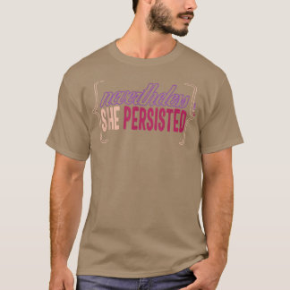 Feminist Desondanks bleef ze vrouwen in de arm T-shirt