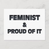 Feminist en proud briefkaart (Voorkant)