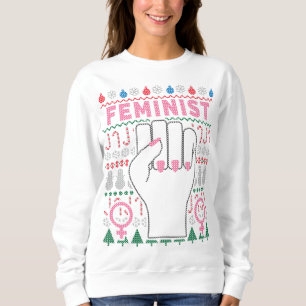 Feminist Femme laid Sweatshirt de Sweat de Noël