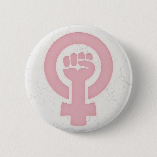 Feminist Fist Ronde Button 5,7 Cm (Voorkant)