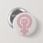 Feminist Fist Ronde Button 5,7 Cm (Voorkant /achterkant)