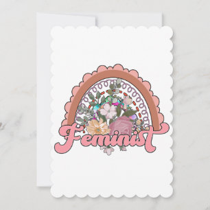 Feminist Flat Wenskaart Feestdagenkaart