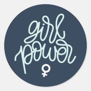Feminist "Girl Power" Ronde Sticker