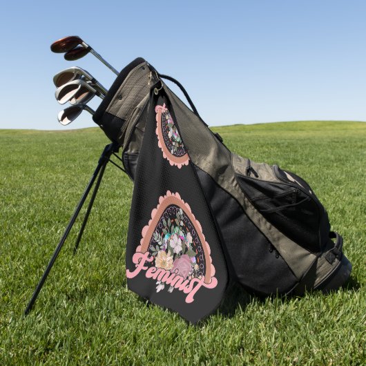 Feminist Golf Towel Golfhanddoek (Groen)
