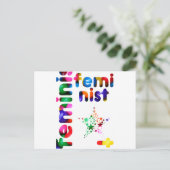 Feminist Jellybean Briefkaart (Staand voorkant)