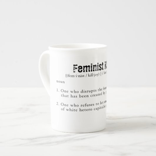 Feminist Killjoy bone china mok (Voorkant links)