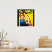 Feminist maak me een Sandwich Poster (Keuken)