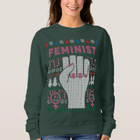 Feminist Power Ugly kerstSweatshirt
