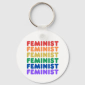 Feminist Pride Rainbow sleutelhanger (Achterkant)