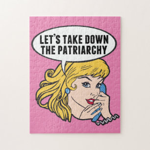 Feminist Retro Pop Art roze anti-patriarchaat cita Legpuzzel