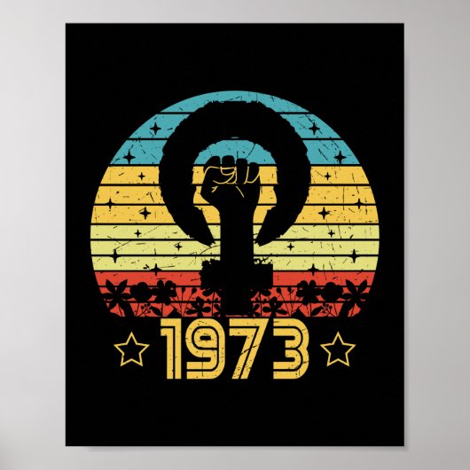 Feminist Roe V Wade Rights 1973 Poster (Voorkant)