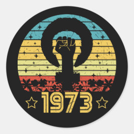 Feminist Roe V Wade Rights 1973 Ronde Sticker