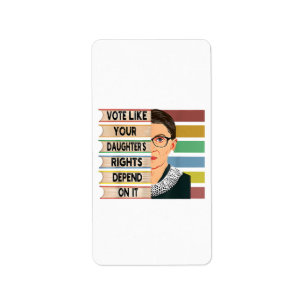 feminist Ruth Bader Ginsburg RBG citeert meisje me Etiket