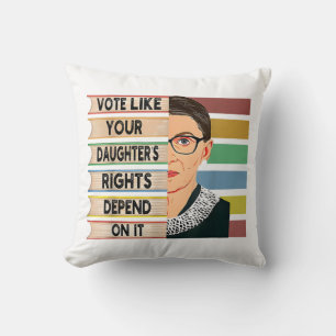 feminist Ruth Bader Ginsburg RBG citeert meisje me Kussen