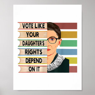 feminist Ruth Bader Ginsburg RBG citeert meisje me Poster