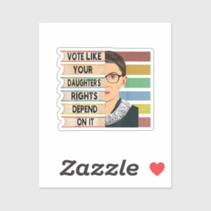 feminist Ruth Bader Ginsburg RBG citeert meisje me Sticker