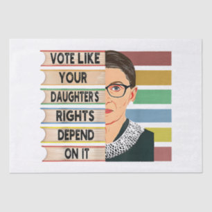 feminist Ruth Bader Ginsburg RBG citeert meisje me Tissuepapier
