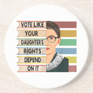 feminist Ruth Bader Ginsburg RBG citeert meisje me Zandsteen Onderzetter