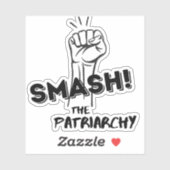 feminist - Smash the Patriarchy - transparant Sticker (Vel)