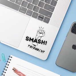 feminist - Smash the Patriarchy - transparant Sticker